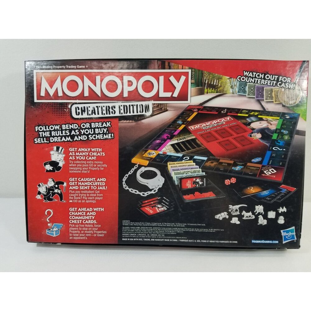 Hasbro Monopoly Game Cheaters Edition Board Game Complete 2018 - Picture 16 of 16
